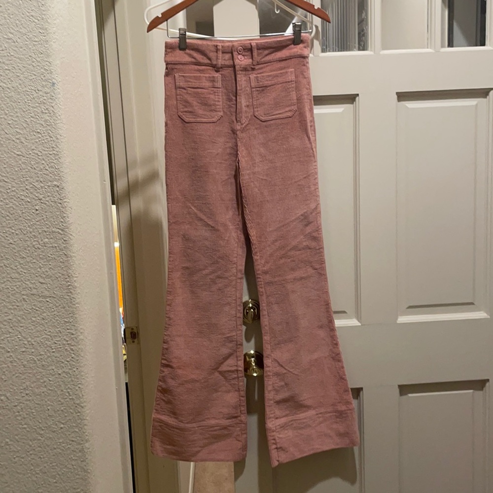Pink Faherty corduroy pants
